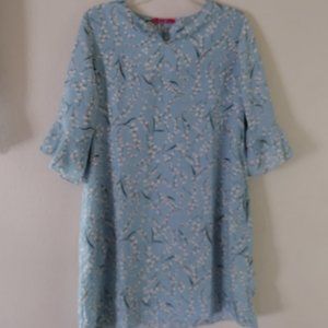 Sky Blue Floral Dress